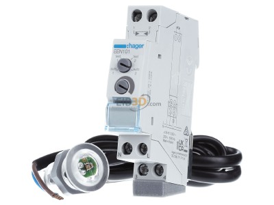 Front view Hager EEN101 DIN rail- 
