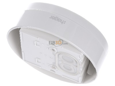 Top rear view Hager EE883 EIB, KNX motion sensor complete, 

