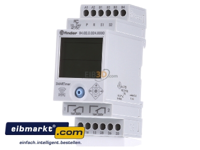 Front view Finder 84.02.0.024.0000 Timer relay 0,1...35996400s AC 12...24V
