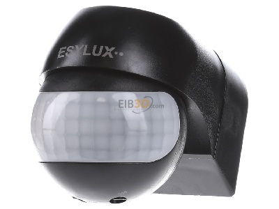 Front view ESYLUX MD 180 Basic schwarz Motion sensor complete black 
