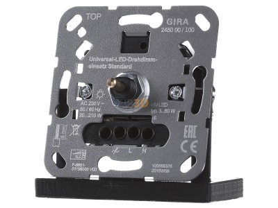 Frontansicht Gira 245000 LED-Univers.-Dimmereinsatz Standard 