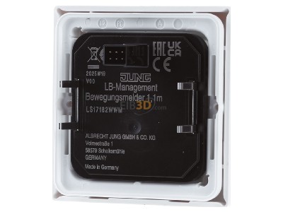 Back view Jung LS 17182 WWM Movement sensor 30m 
