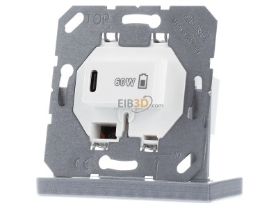 Front view Jung USB PD60 C WW USB power supply White

