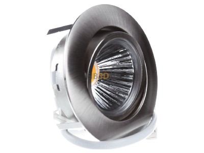 View on the left Nobile 1856860923 LED downlight 930, nickel-finished. 
