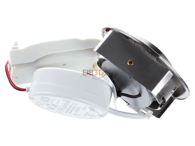 Top rear view Nobile 1856860923 LED downlight 930, nickel-finished. 
