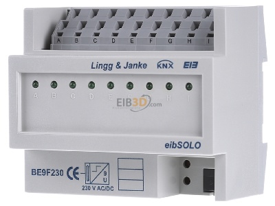 Front view Lingg&Janke BE9F230 Binary input for bus system 9-ch 

