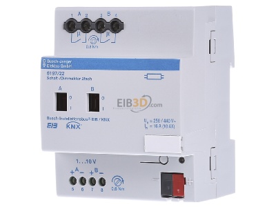 Front view Busch Jaeger 6197/22 EIB, KNX light control unit, 
