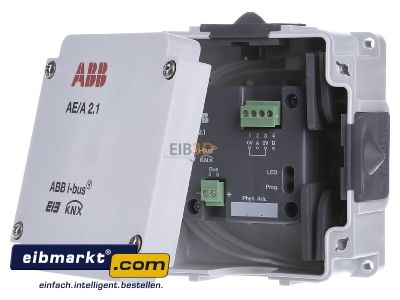 Front view ABB Stotz S&J AE/A 2.1 Analogue input for bus system 2-ch - 
