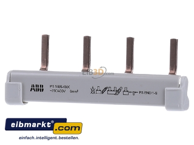 Front view ABB Stotz S&J PS1/4/6-KNX Phase busbar 1-p 6mm 62mm
