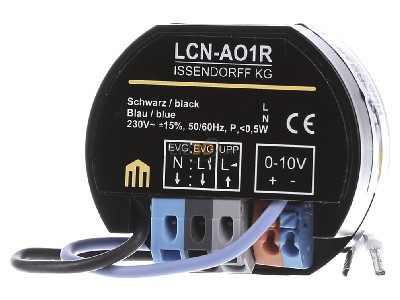 Frontansicht Issendorff LCN-AO1R Konverter Dimmsignal 230V in 0-10V UP 
