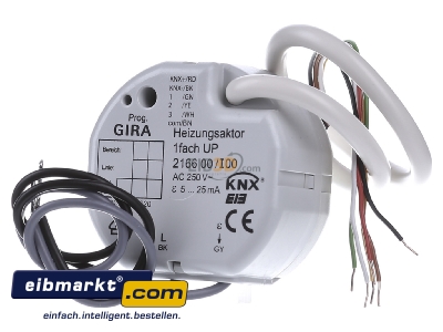 Front view Gira 216600 Heating actuator for bus system
