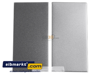Front view Jung ES 2402 TSA Cover plate for switch stainless steel

