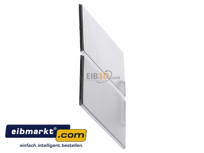 View top left Jung ES 2402 TSA Cover plate for switch stainless steel
