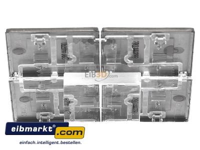 Top rear view Jung ES 2404 TSA Cover plate for switch stainless steel
