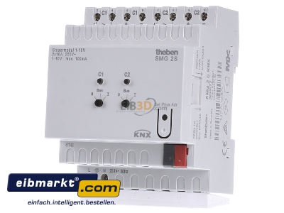 Front view Theben SMG 2S KNX Light control unit for home automation

