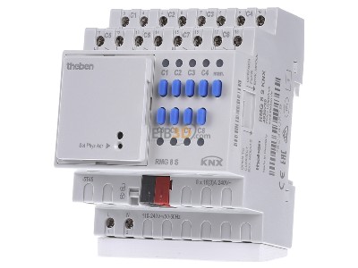 Front view Theben RMG 8 S KNX EIB, KNX switching actuator 8-fold, 
