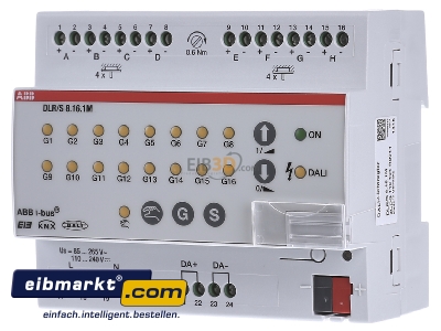 Front view ABB Stotz S&J DLR/S 8.16.1M Dimming actuator bus system 
