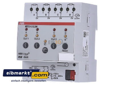 Frontansicht ABB Stotz S&J MT/S 4.12.2M Sicherheitsterminal 4-fach REG 