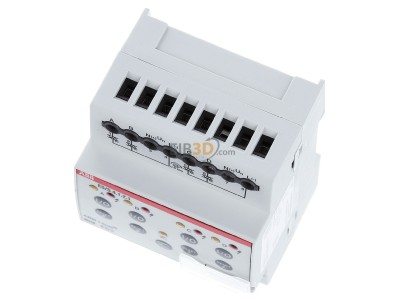 View up front ABB ES/S 4.1.2.1 EIB, KNX heating actuator 4-fold, electronic switch actuator for noiseless and wear-free switching, max. 1A, 
