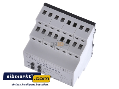 Ansicht oben vorne Gira 215400 Jalousieaktor 4fach 24VDC KNX/EIB REG 