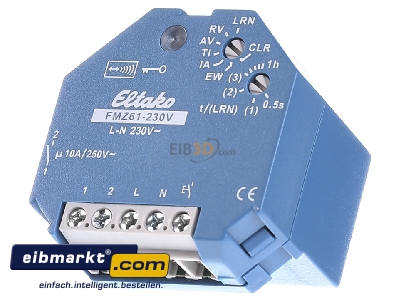 Front view Eltako FMZ61-230V Timer relay 0,5...3600s AC 230V 
