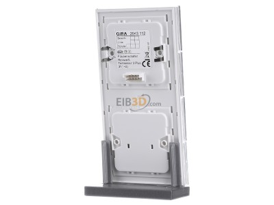 Back view Gira 2043112 EIB, KNX touch sensor 3-fold, 
