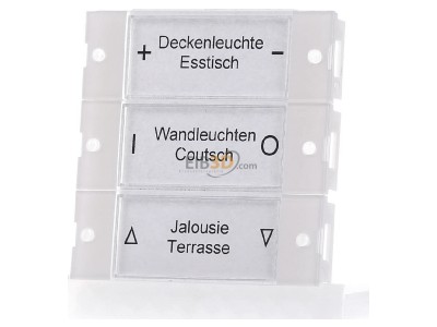 Frontansicht Gira 213303 Wippenset 3fach reinwei�-gl�nzend, 