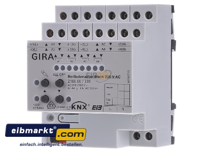 Frontansicht Gira 216000 Rollladenaktor KNX/EIB REG 