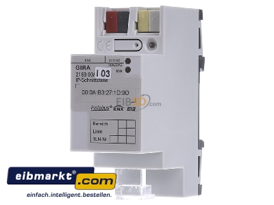 Frontansicht Gira 216800 IP-Schnittstelle KNX/EIB REG 