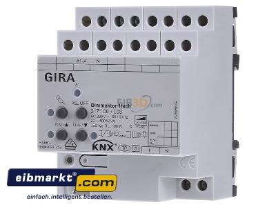 Frontansicht Gira 217100 Universal-Dimmaktor 1f. 500W KNX/EIB REG 