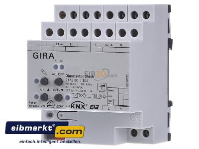 Frontansicht Gira 217200 Universal-Dimmaktor 2f. 2x300W KNX/EIB REG 