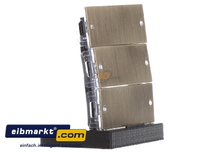 View on the left Gira 2133605 Touch rocker for bus system bronze 
