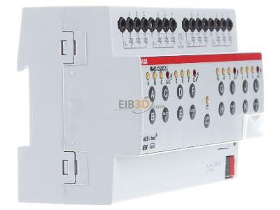 Ansicht links ABB VAA/S12.230.2.1 EIB, KNX Heizungsaktor 12fach, 230V AC, 