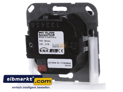 Ansicht hinten Jung CO2 A 2178 WW KNX CO2-Sensor, RT-Regler Luftfeuchtesensor aw 