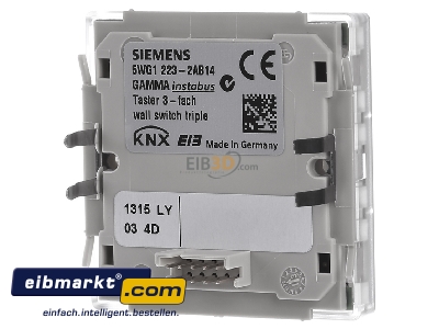 Back view Siemens Indus.Sector 5WG1223-2AB14 Touch sensor for bus system 6-fold - 
