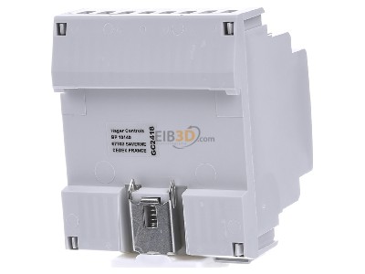 Back view Hager TX211A EIB, KNX switching actuator, dimming actuator for electronic ballasts, 3-fold, 1-10V, 
