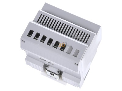 Top rear view Hager TX211A EIB, KNX switching actuator, dimming actuator for electronic ballasts, 3-fold, 1-10V, 
