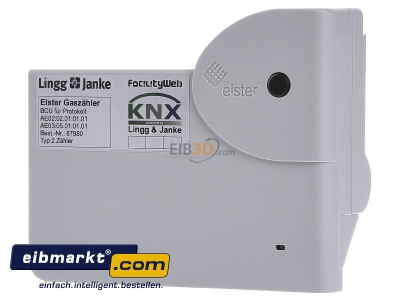 Frontansicht Lingg&Janke 87980 KNX Busankoppler fr Gasz. Elster BK-Gx AE2 