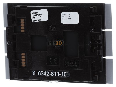 Back view Busch Jaeger 6342-811-101 EIB, KNX button panel, 
