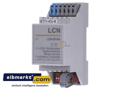 Front view Issendorff LCN-BT4H Binary input for bus system 4-ch
