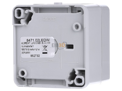 Back view Jung 8471.02 LEDW EIB, KNX touch sensor connector for home, 
