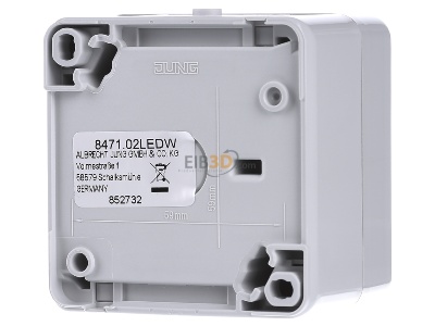 Ansicht hinten Jung 8471.02 LEDW KNX Taster BA 1f. Mittenstellung 