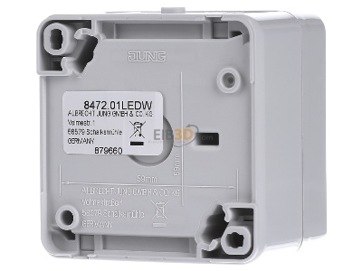 Back view Jung 8472.01 LEDW EIB, KNX touch sensor connector for home, 
