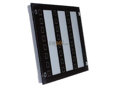 Ansicht links Jung MBT 2424 SW EIB, KNX Melde- und Bedientableau mit Logikfunktionen, Glas schwarz, 