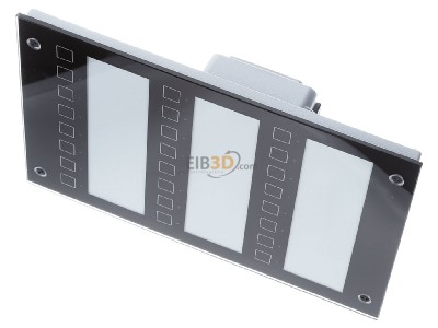 Ansicht oben vorne Jung MBT 2424 SW EIB, KNX Melde- und Bedientableau mit Logikfunktionen, Glas schwarz, 