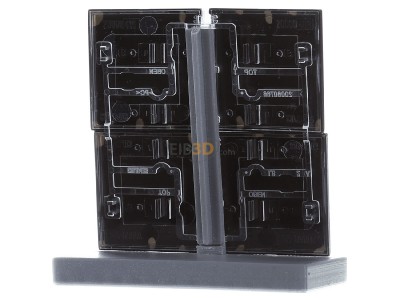 Ansicht hinten Jung ME 2404 TSA AT Tastensatz 4f. Mess/antik komplett 