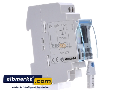 View on the left Hager TXA023 Time switch for bus system 2-ch 
