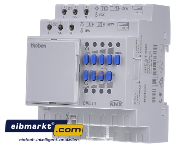 Frontansicht Theben DME 2 T KNX Universaldimmer 2Kanal,Erweit.-modul 