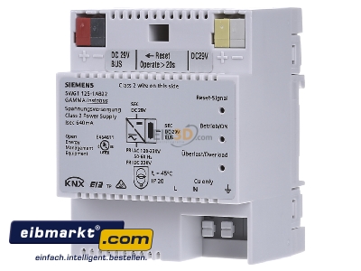 Frontansicht Siemens Indus.Sector 5WG1125-1AB22 Spannungsversorgung N125/22 640 MA 