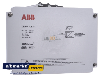 Ansicht links ABB Stotz S&J DLR/A4.8.1.1 DALI Lichtregler 4-fach AP 